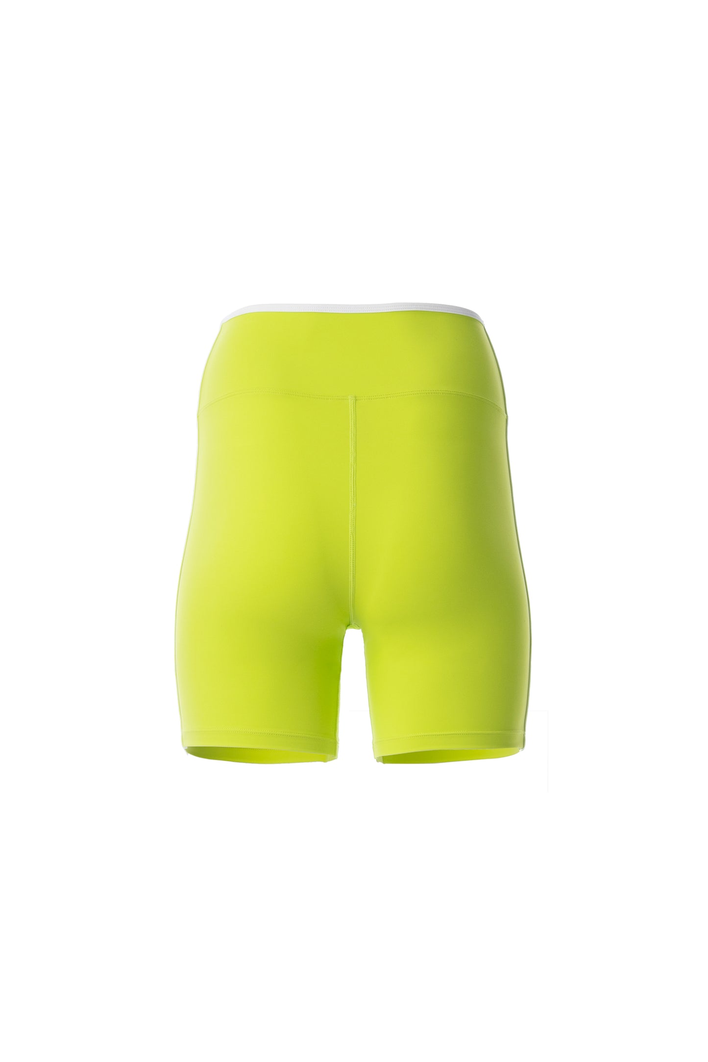 Bike Shorts with Line Detail in Chartreuse