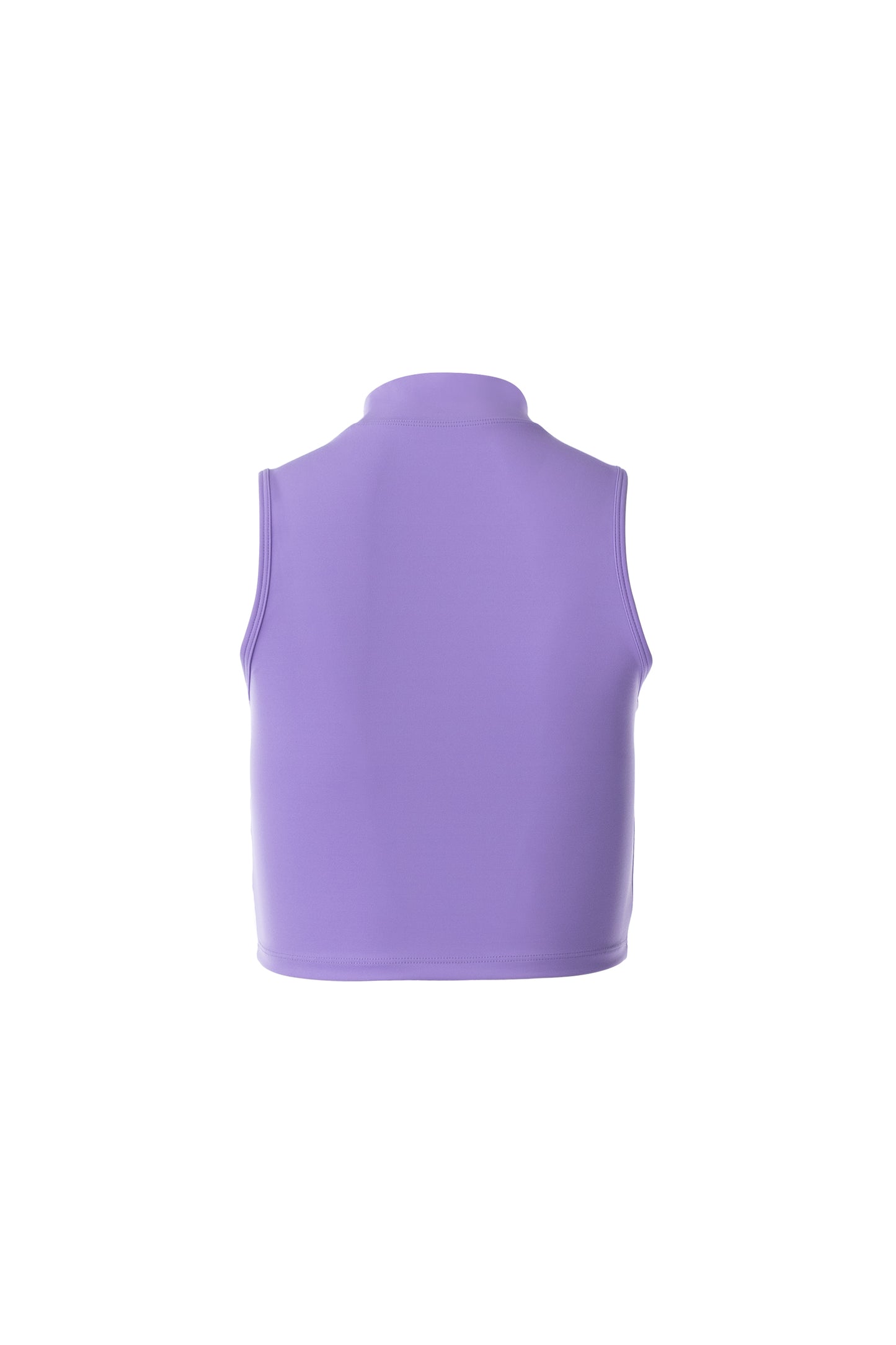 High Neck Cropped Tank in Lilac