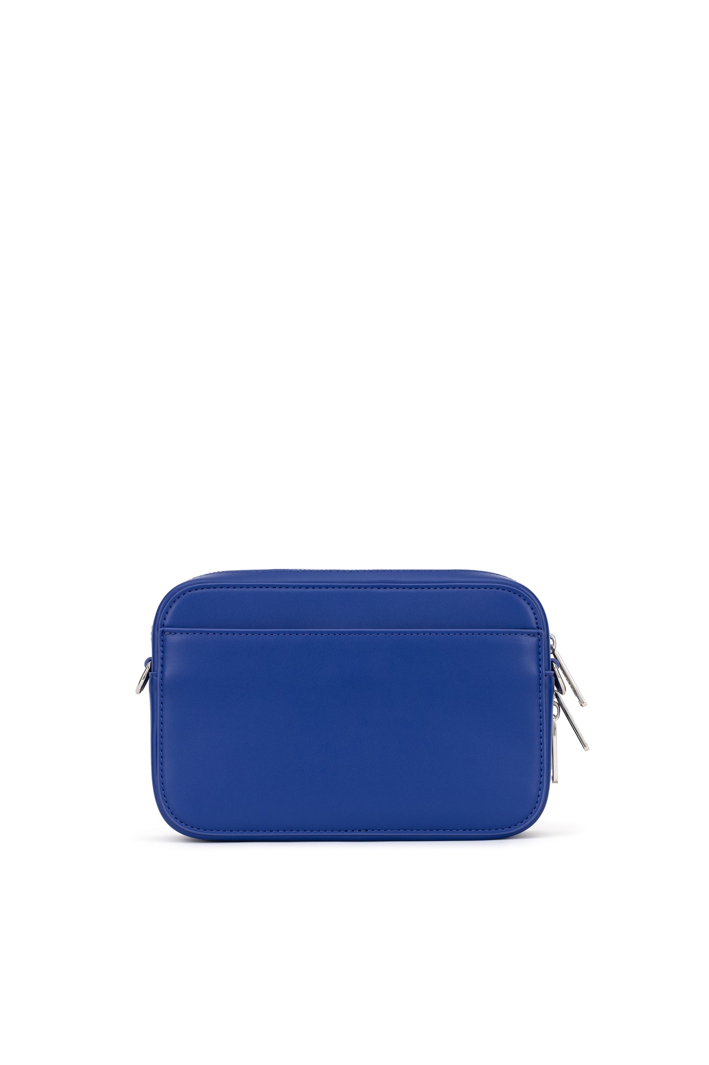 Double Zip Crossbody Bag in Deep Blue