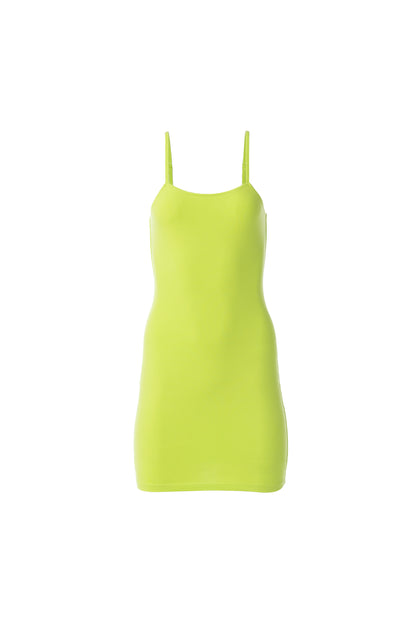 Mini Dress in Chartreuse