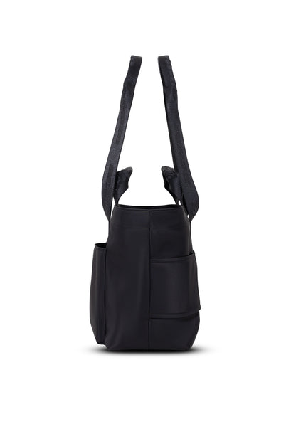 Large Recycled Nylon Tote in Black