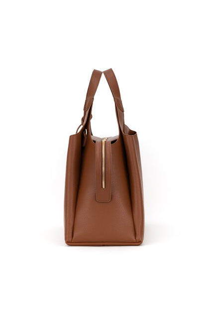 Tote in Hazelnut Pebble